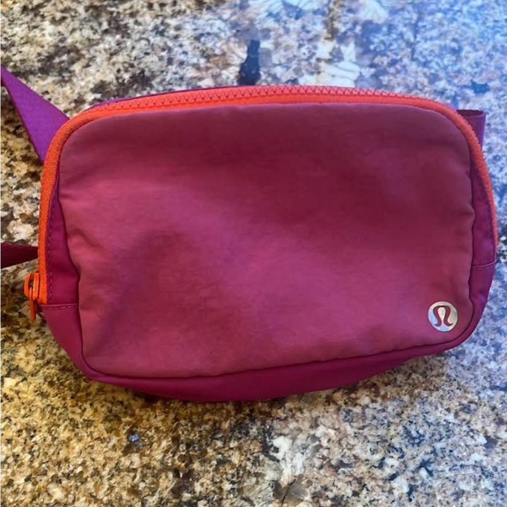 lululemon athletica Pink and Orange belt crossbody Bag